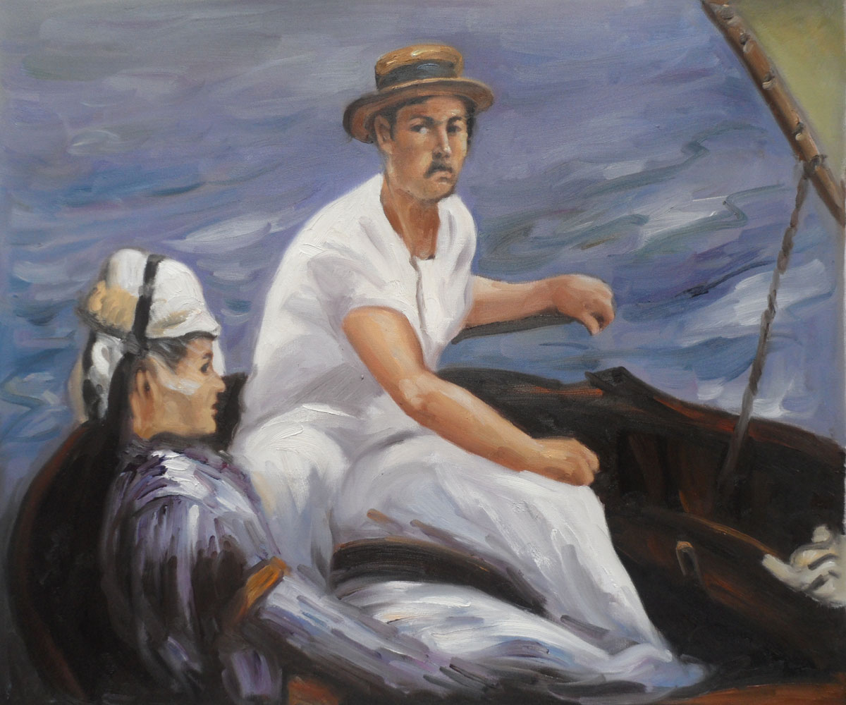 Boating man and woman - Edouard Manet Painting